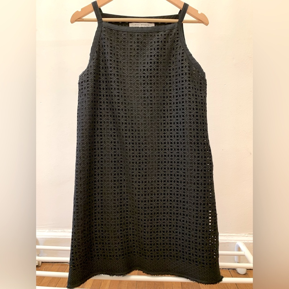 Max Studio Black Eyelet Dress